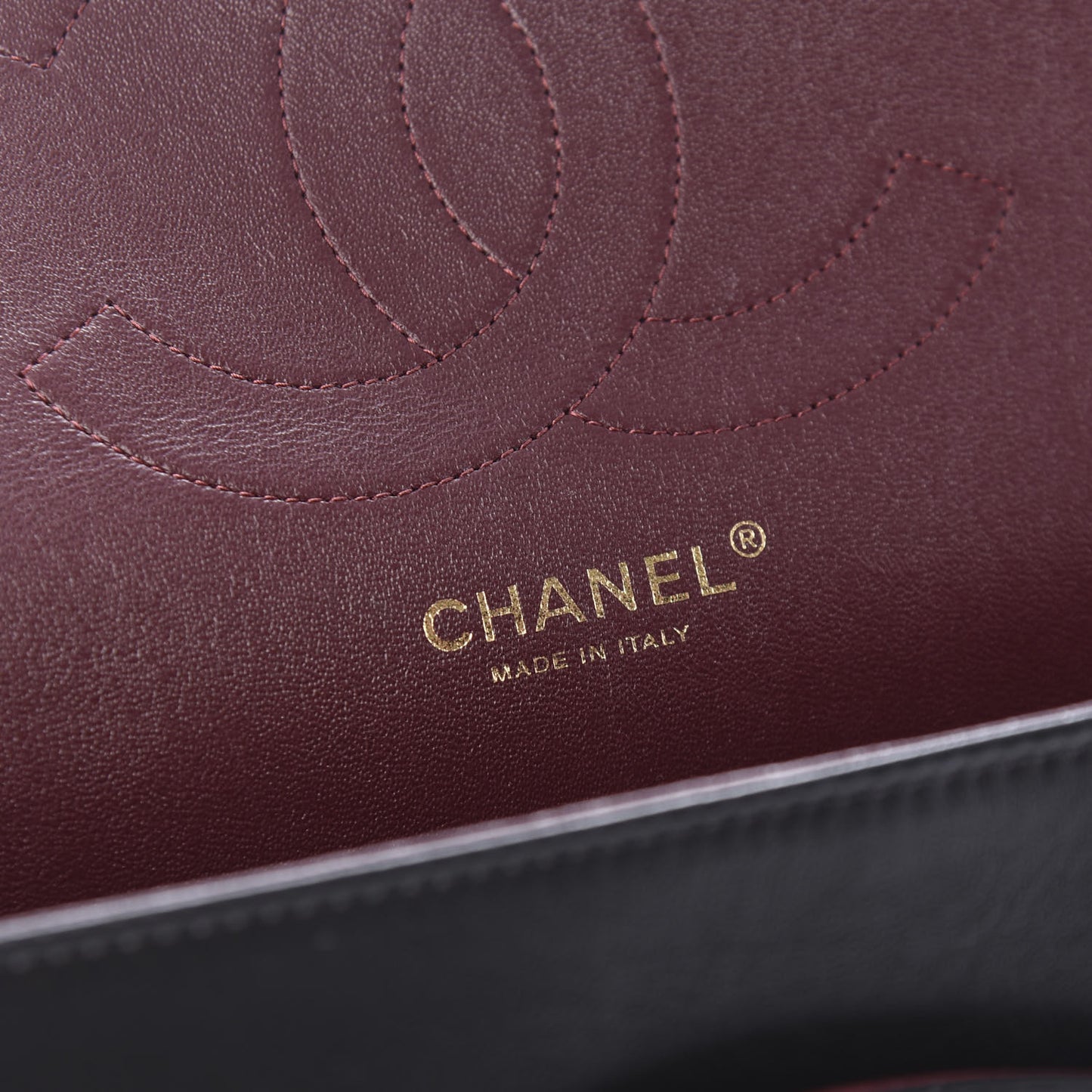 Lambskin Quilted Jumbo Double Flap Black