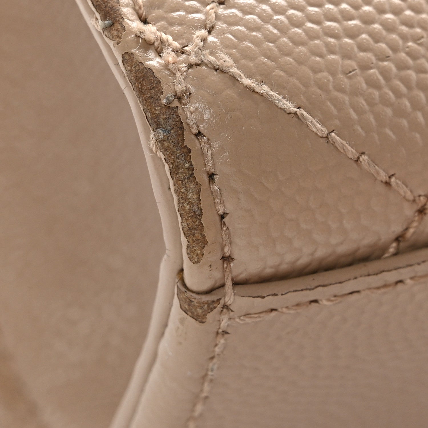 Saint Laurent Grain De Poudre Textured Mixed Matelasse Medium Triquilt Monogram Satchel Dark Beige 11 of 14