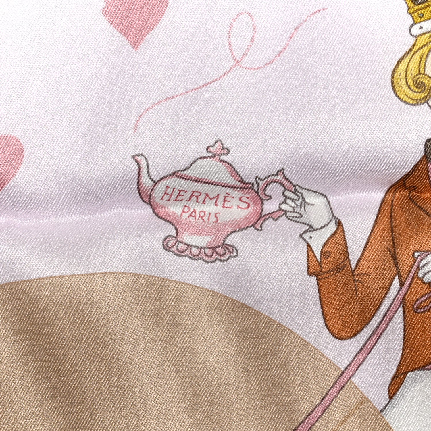 Hermes Silk Hermes Tea Time Scarf 70 Rose Pale Beige 2 of 5