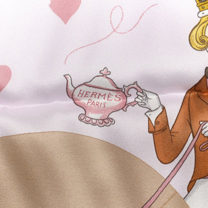 Hermes Silk Hermes Tea Time Scarf 70 Rose Pale Beige 2 of 5