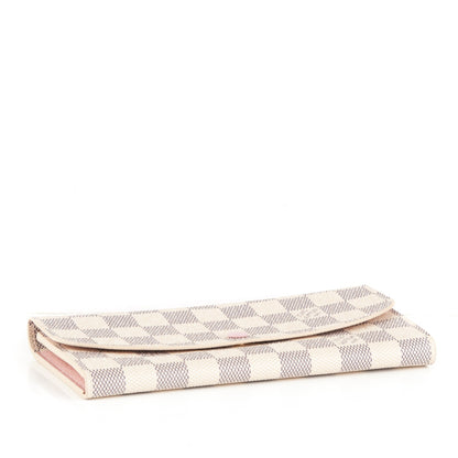 Louis Vuitton Damier Azur Emilie Wallet Rose Ballerine 4 of 7
