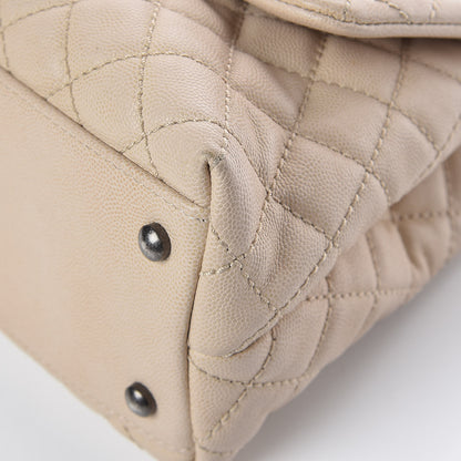 Chanel Caviar Quilted Small Coco Handle Flap Light Beige 12 of 16