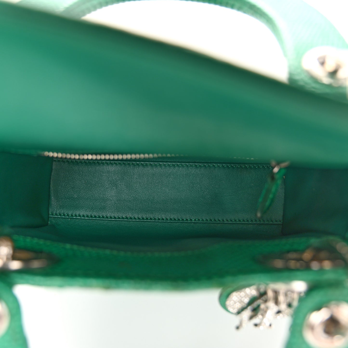 Lizard Swarovski Crystal Mini Lady Dior Green