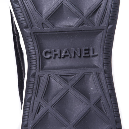 Chanel Velvet Calfskin Mixed Fibers CC Sneakers 35.5 Black 8 of 11