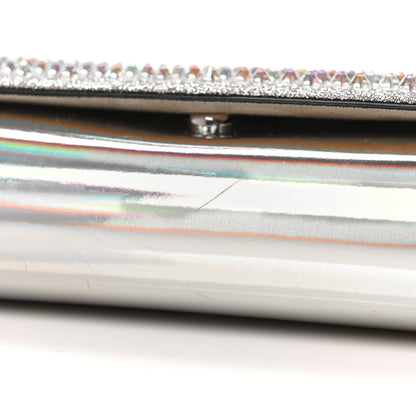 Christian Louboutin Glitter Metallic Patent Calfskin Psychic Spikes Paloma Clutch Gold 9 of 9