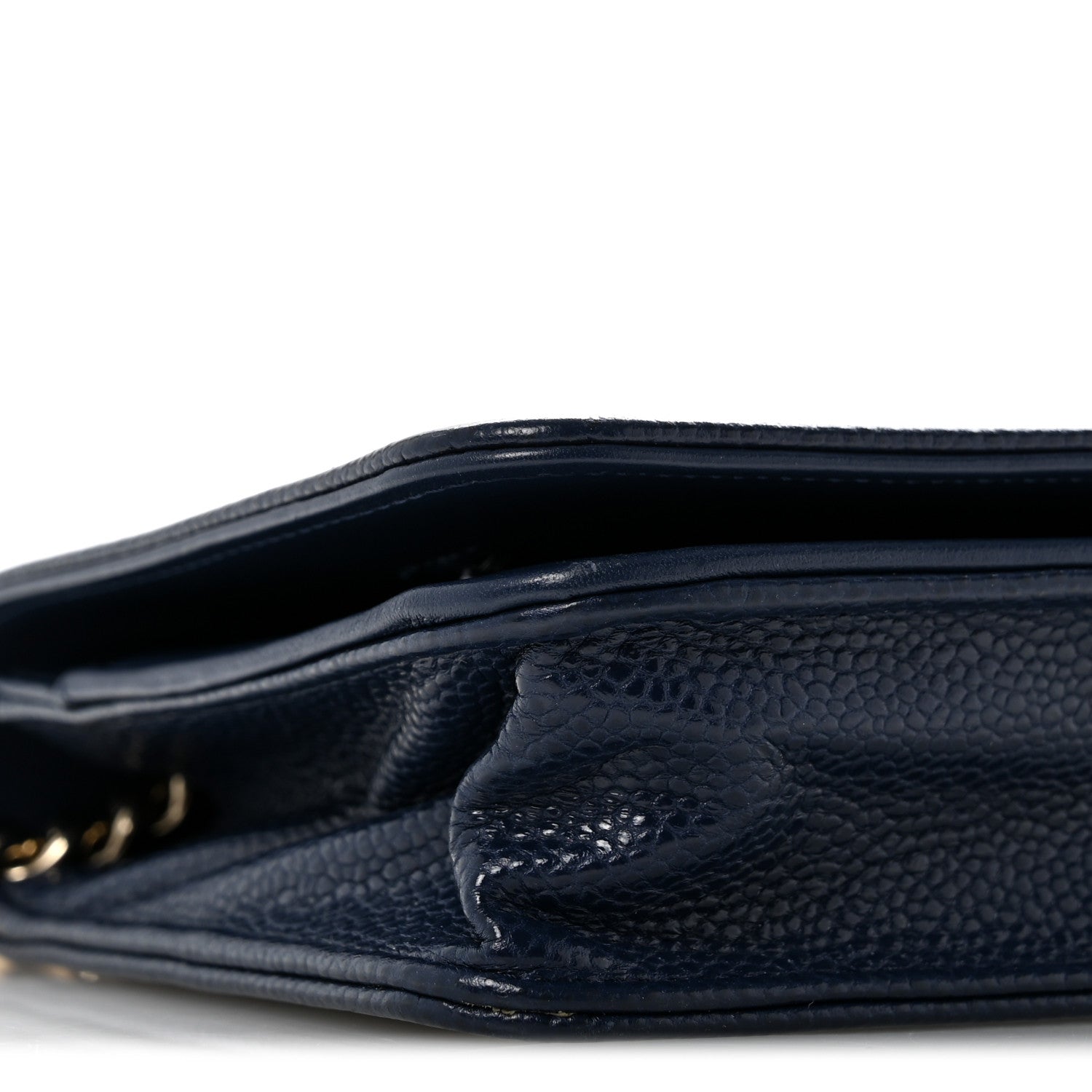 Chanel Caviar Quilted Boy Wallet On Chain WOC Navy 10 of 16