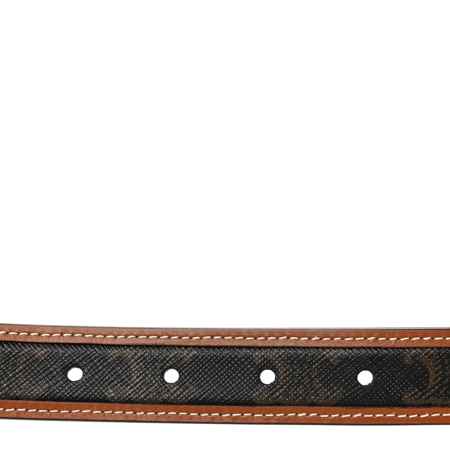Celine Canvas Calfskin Medium 25mm Triomphe Belt 70 28 Tan 3 of 7