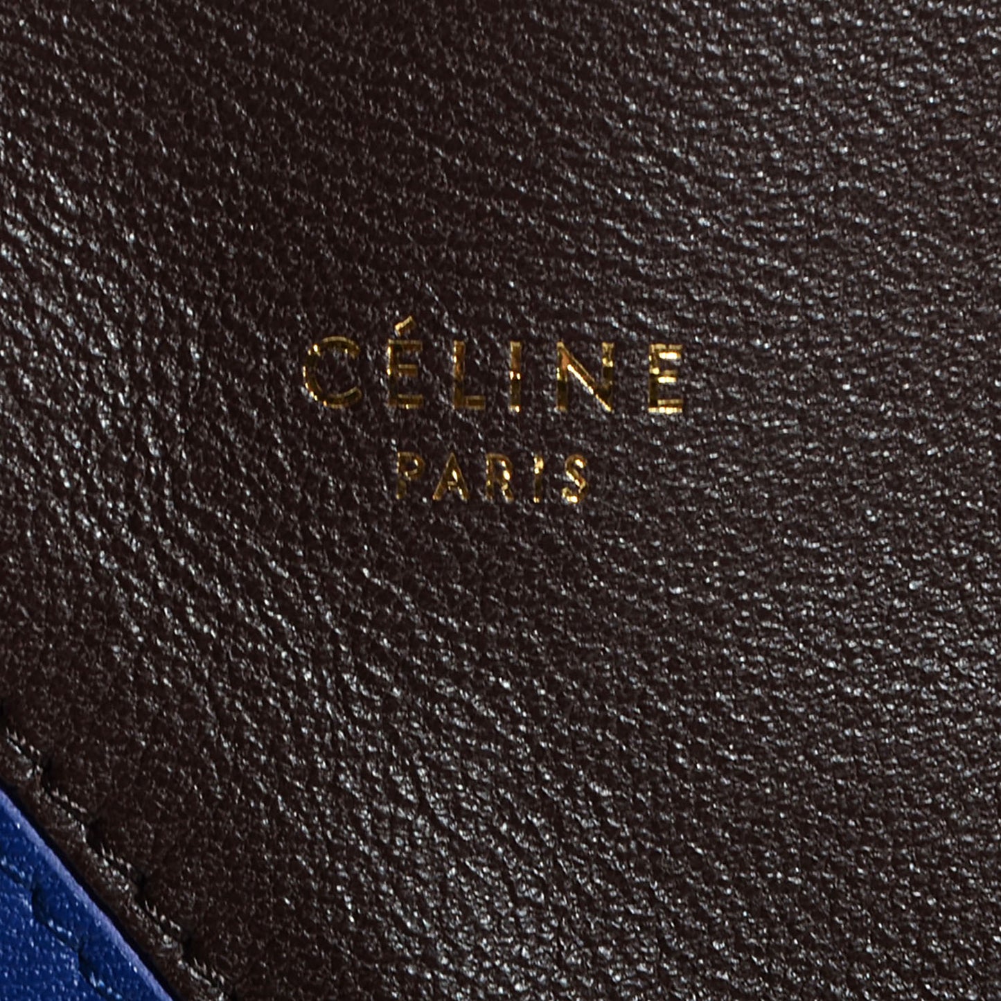 Lambskin Horizontal Bi-Color Coeur Cabas Indigo Khaki
