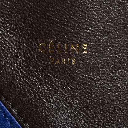 Celine Lambskin Horizontal Bi-Color Coeur Cabas Indigo Khaki 8 of 9