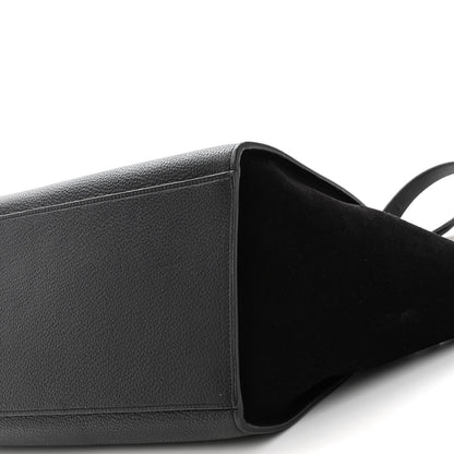 Celine Drummed Calfskin Suede Small Trapeze Black 9 of 10