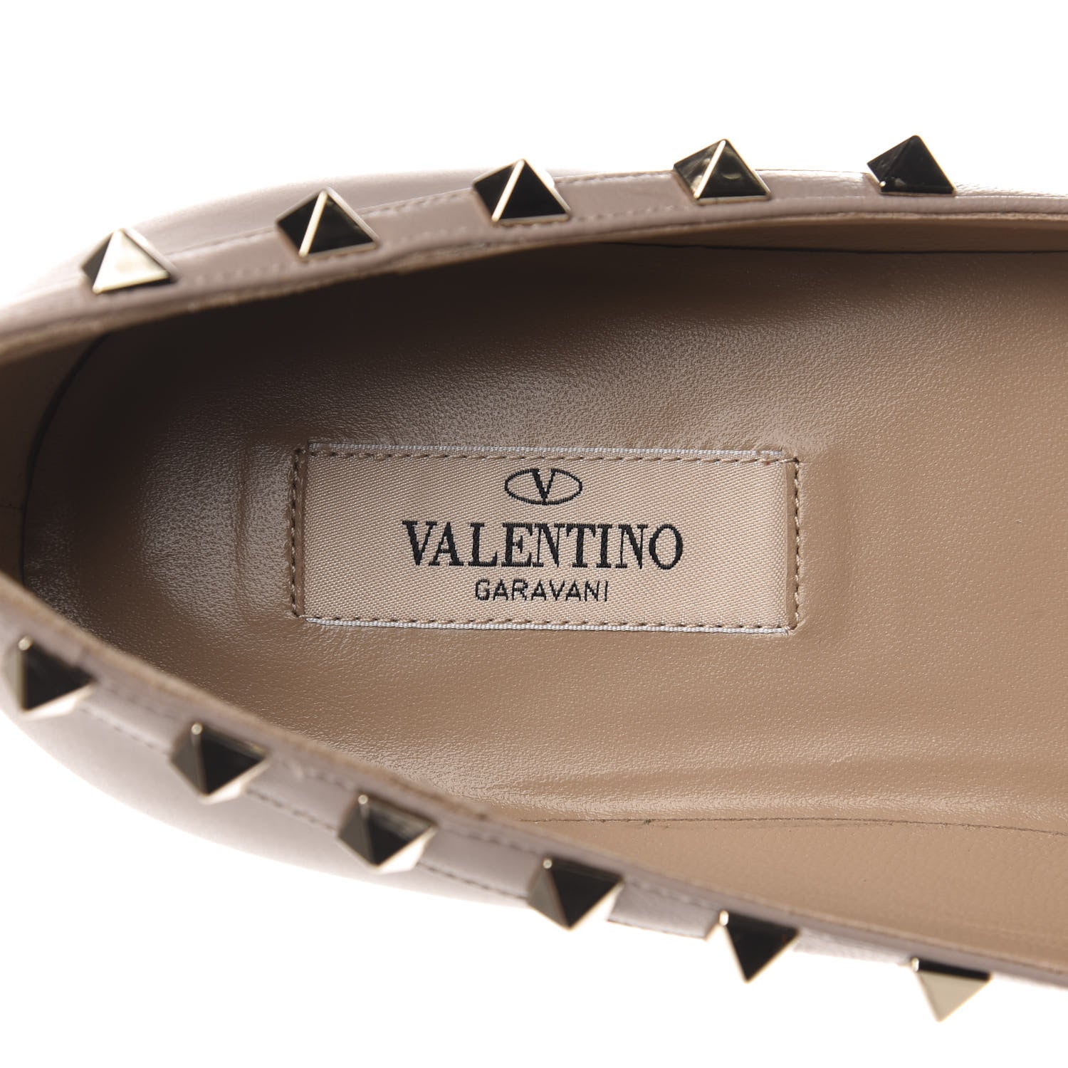 Valentino Garavani Nappa Rockstud Ballerina Flats 39.5 Poudre 7 of 9