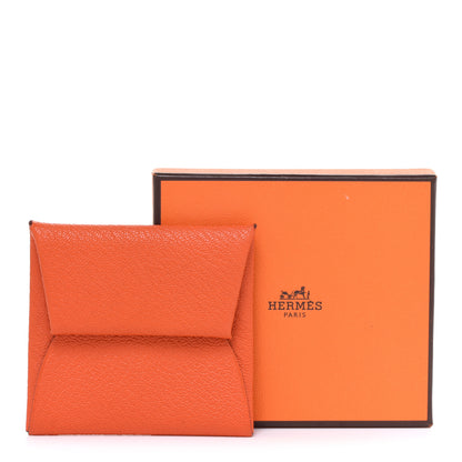 Hermes Chevre Mysore Bastia Coin Purse Feu 8 of 8
