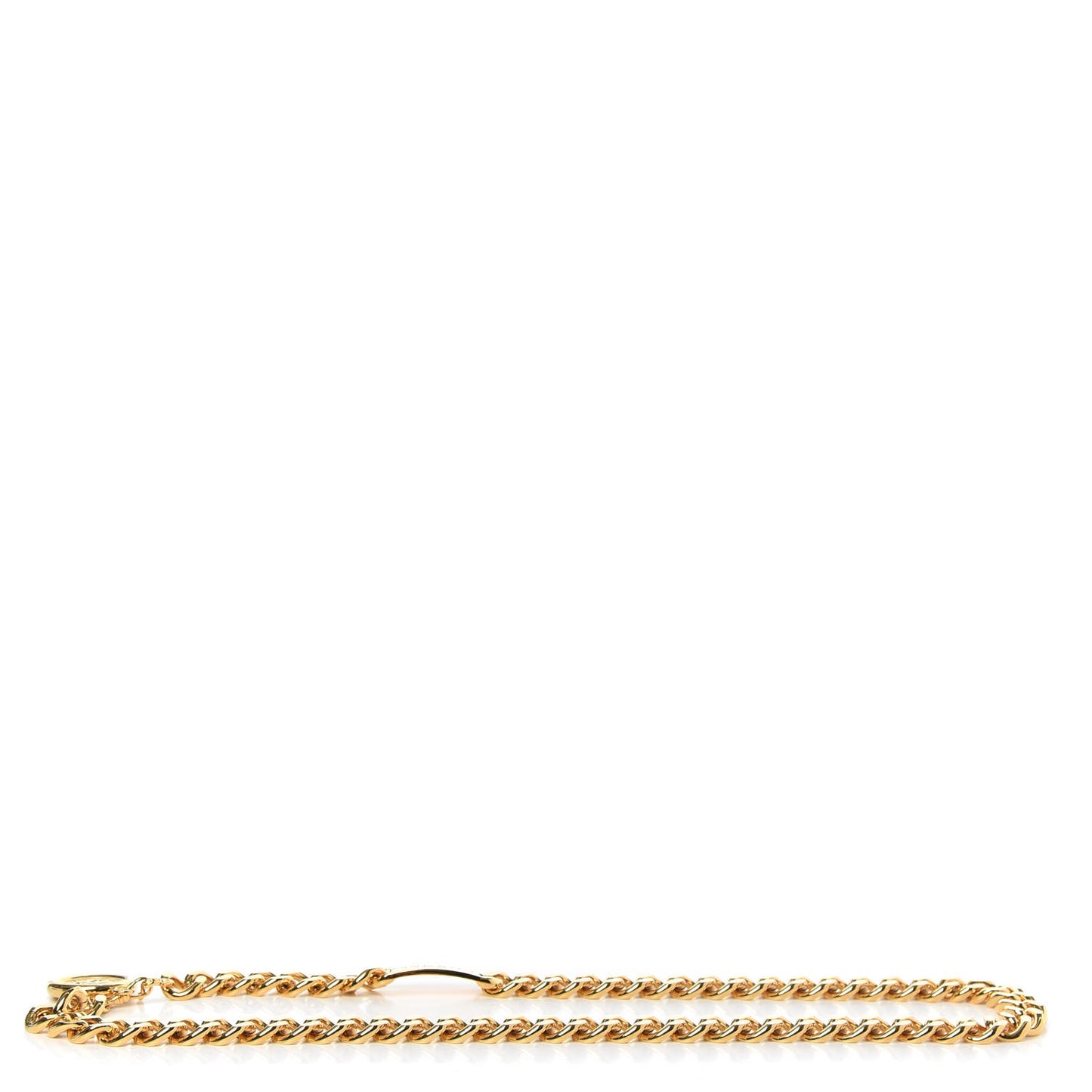 Metal Chain CC Medallion Belt Gold