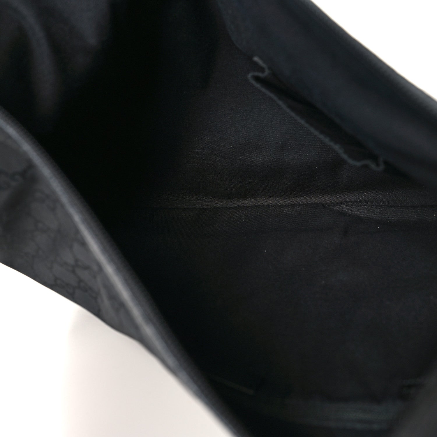 Gucci Denim Monogram Large Half Moon Hobo Black 5 of 12