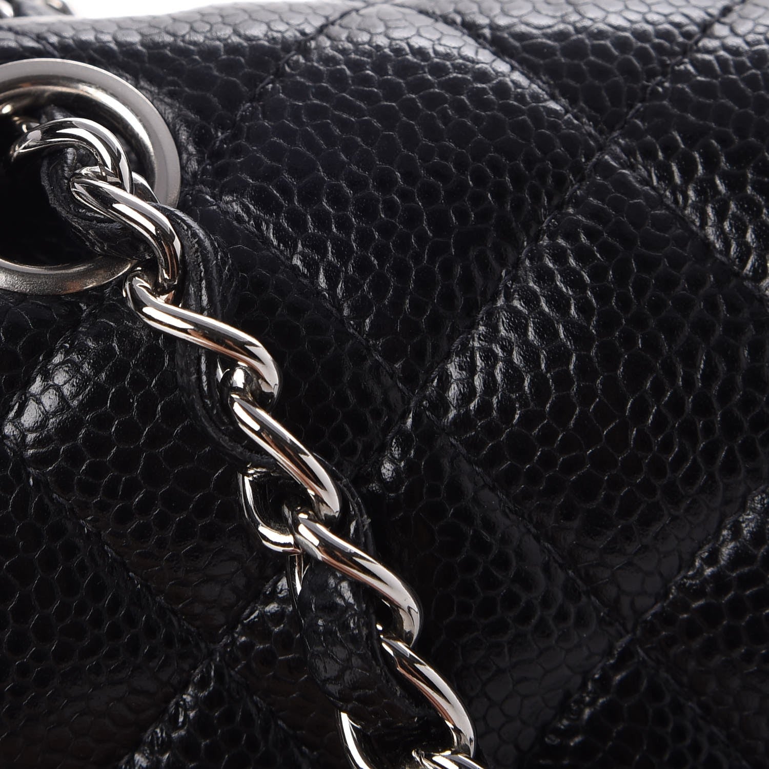 Chanel Caviar Quilted Medium Double Flap Black 9 of 13