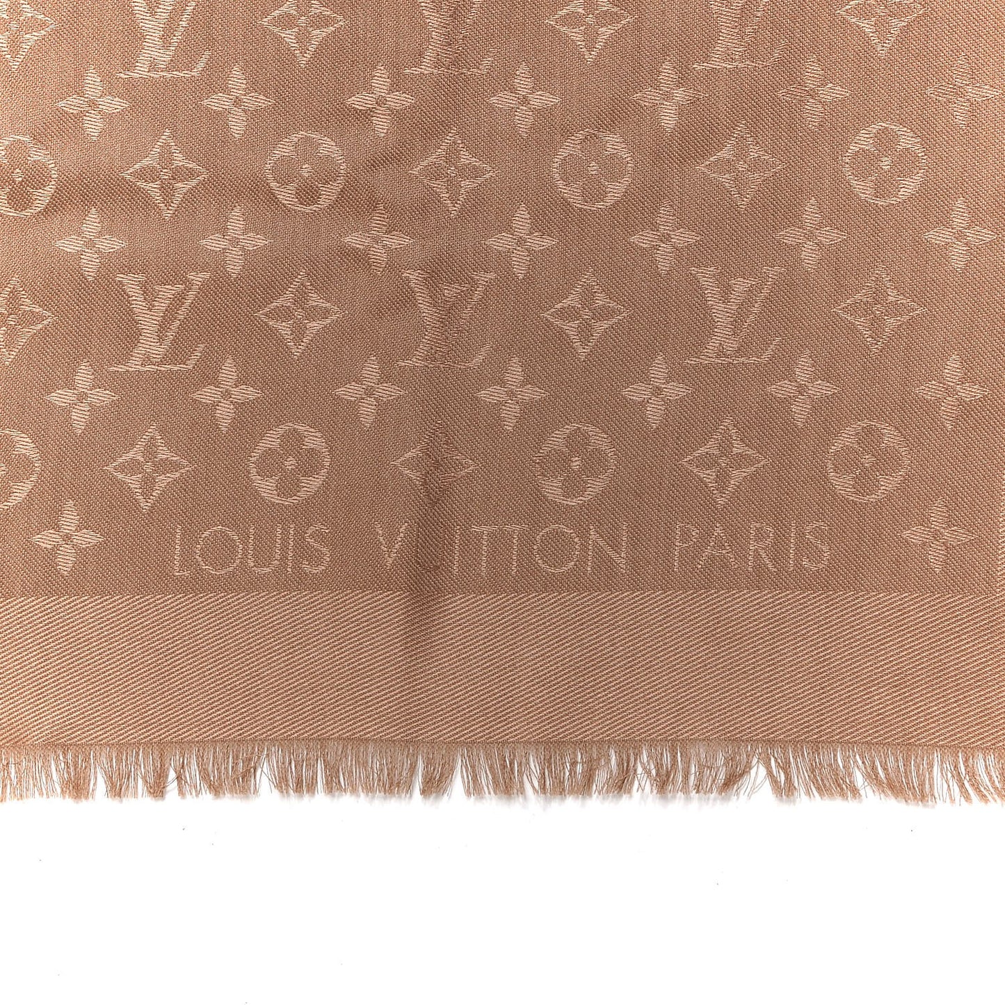 Silk Wool Monogram Shawl Dune