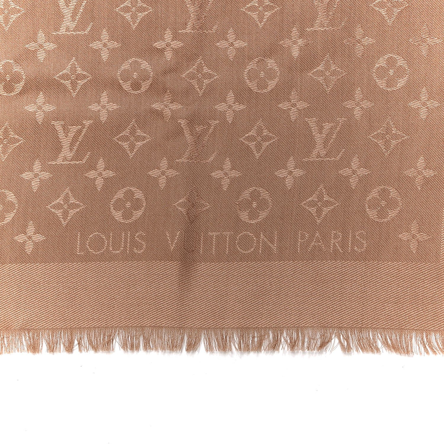 Louis Vuitton Silk Wool Monogram Shawl Dune 3 of 4