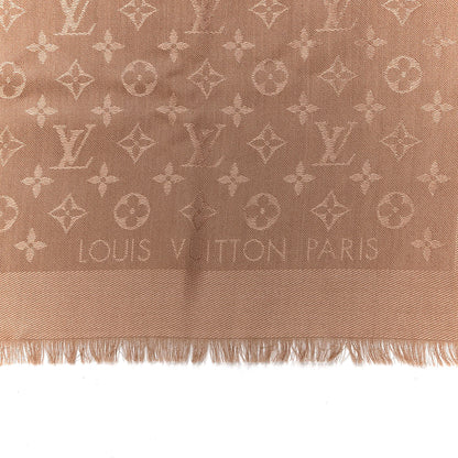 Louis Vuitton Silk Wool Monogram Shawl Dune 3 of 4