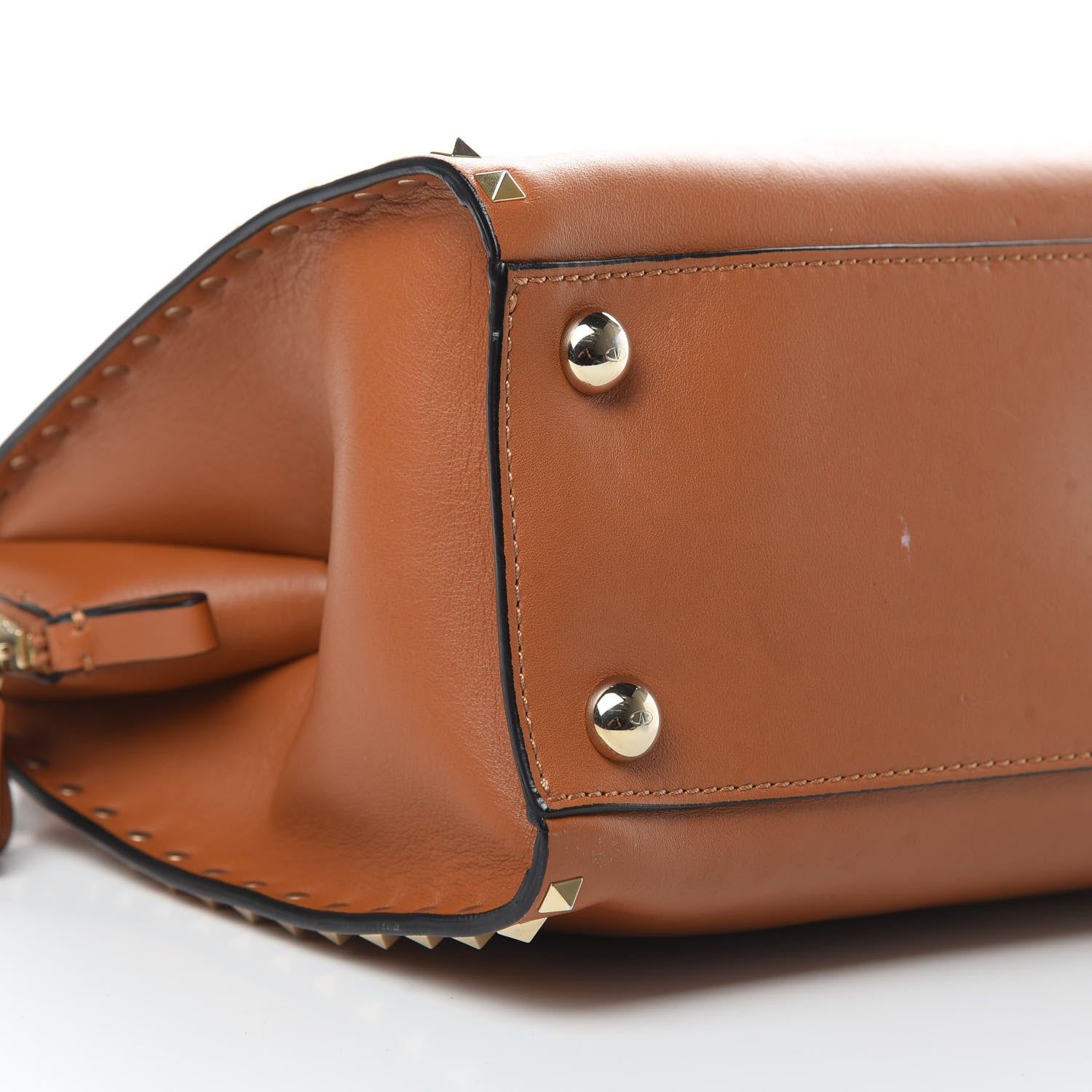 Valentino Garavani Vitello Rockstud Dome Shopper Light Cuir 9 of 16