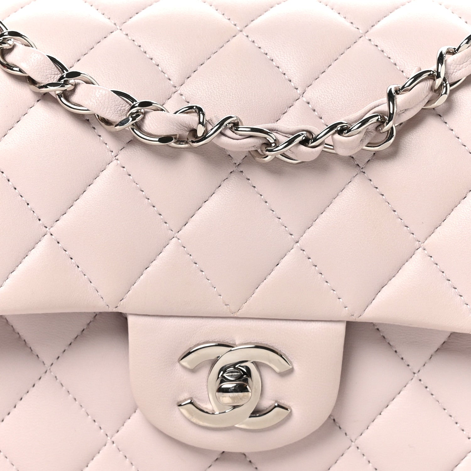 Chanel Lambskin Quilted Small Double Flap Light Pink 8 of 10