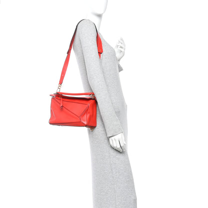 Loewe Calfskin Small Puzzle Bag Scarlet 2 of 10