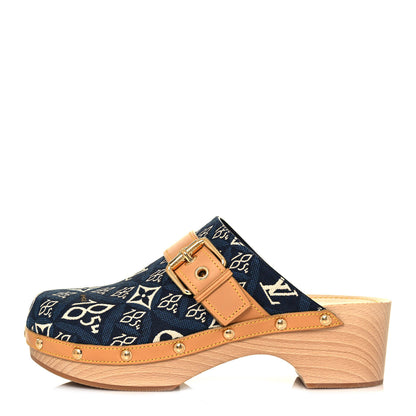 Louis Vuitton Jacquard Since 1854 Cottage Clog Mules 37 Blue 1 of 8