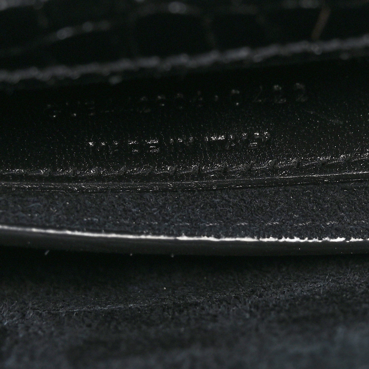 Saint Laurent Calfskin Crocodile Embossed Medium Monogram Sunset Black 8 of 11