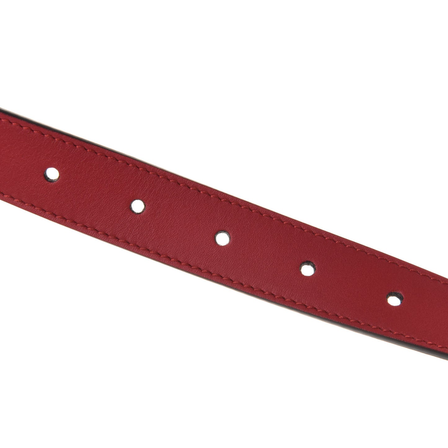 Moon Calfskin Torchon Double G 25mm Belt 75 30 Hibiscus Red