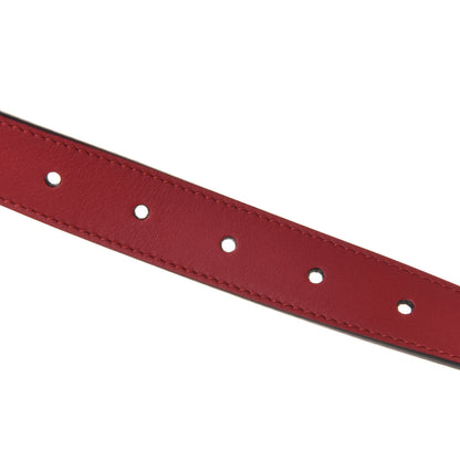 Gucci Moon Calfskin Torchon Double G 25mm Belt 75 30 Hibiscus Red 4 of 4