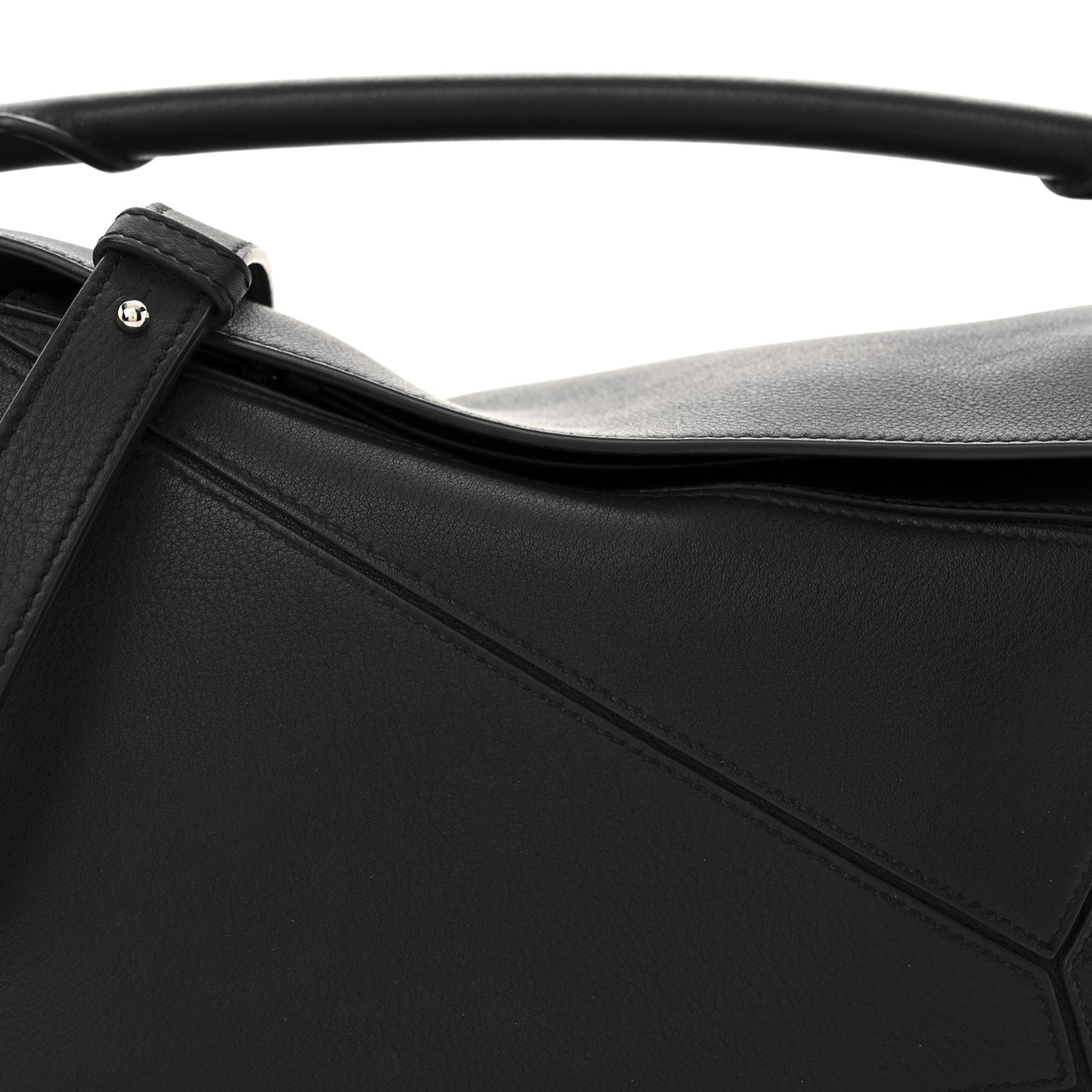Calfskin Small Puzzle Bag Black