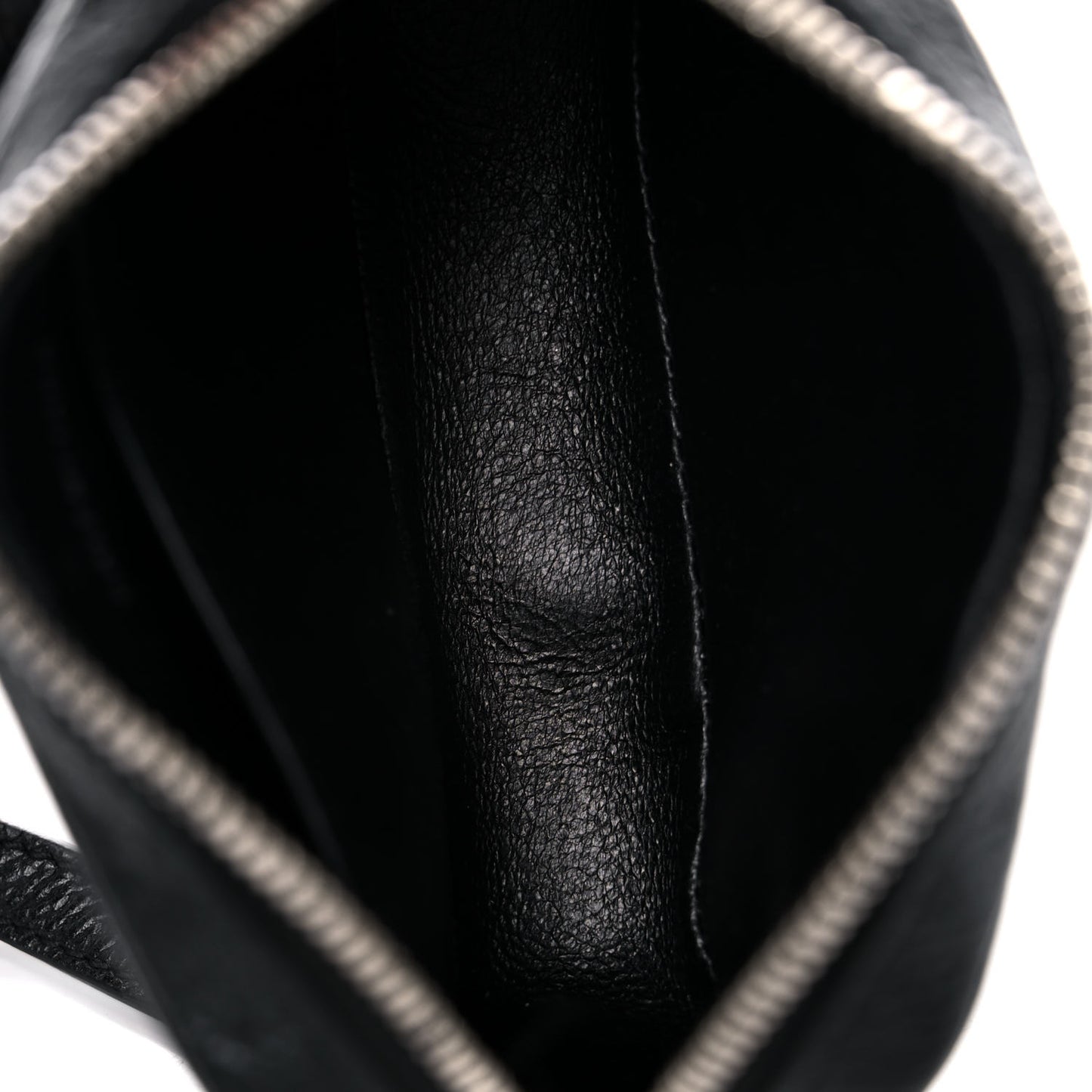 Grained Calfskin Logo Mini Cash Crossbody Pouch Black Fluo Green