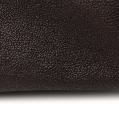 The Row Grained Saddle Calfskin Henri Bag Brunette 11 of 11