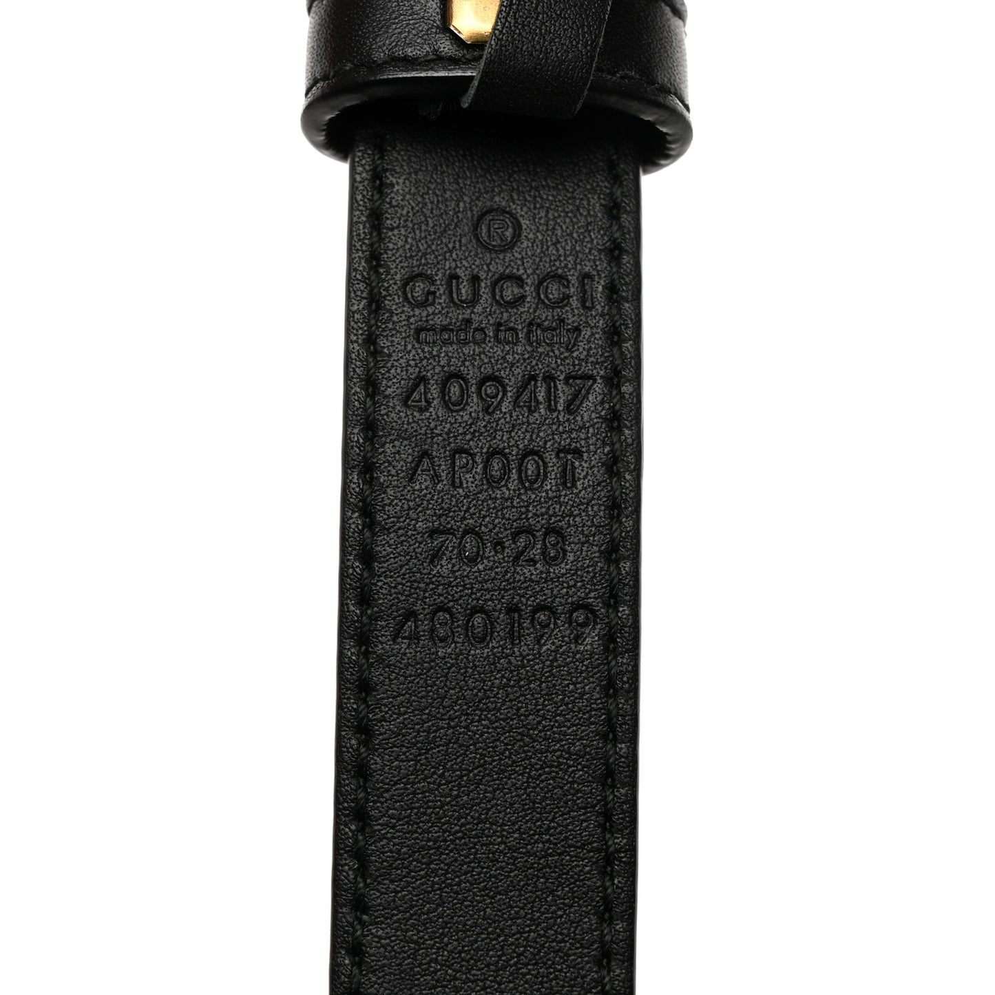 Calfskin Double G 20mm Belt 70 28 Black