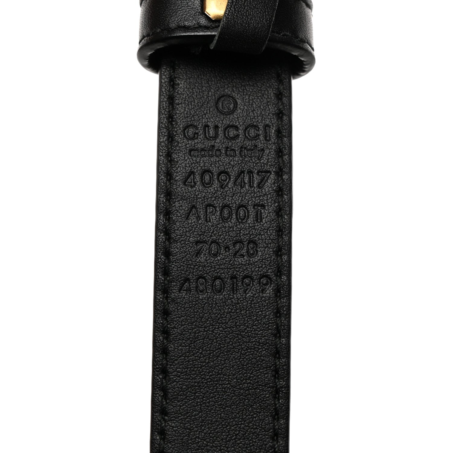 Gucci Calfskin Double G 20mm Belt 70 28 Black 3 of 5
