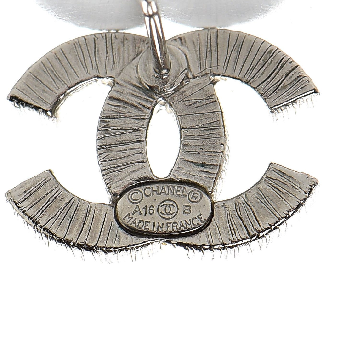 Crystal CC Earrings Silver