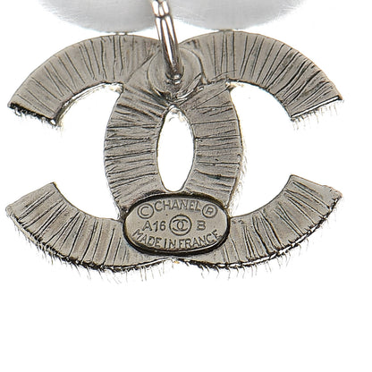 Chanel Crystal CC Earrings Silver 4 of 4