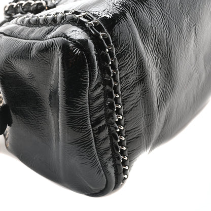 Chanel Patent Medium Luxe Ligne Bowler Black 9 of 10