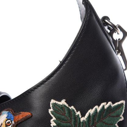 Gucci Calfskin Web Garden Collection Embroidered Medium Dionysus Hobo Black 13 of 13