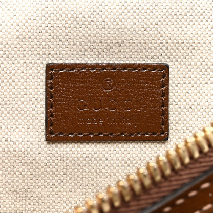 Gucci GG Supreme Monogram Textured Calfskin Retro Interlocking G Belt Bag Beige Ebony Brown Sugar 6 of 10