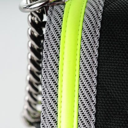 Chanel Canvas Quilted Medium Fluo Boy Flap Black Grey Yellow 10 of 11