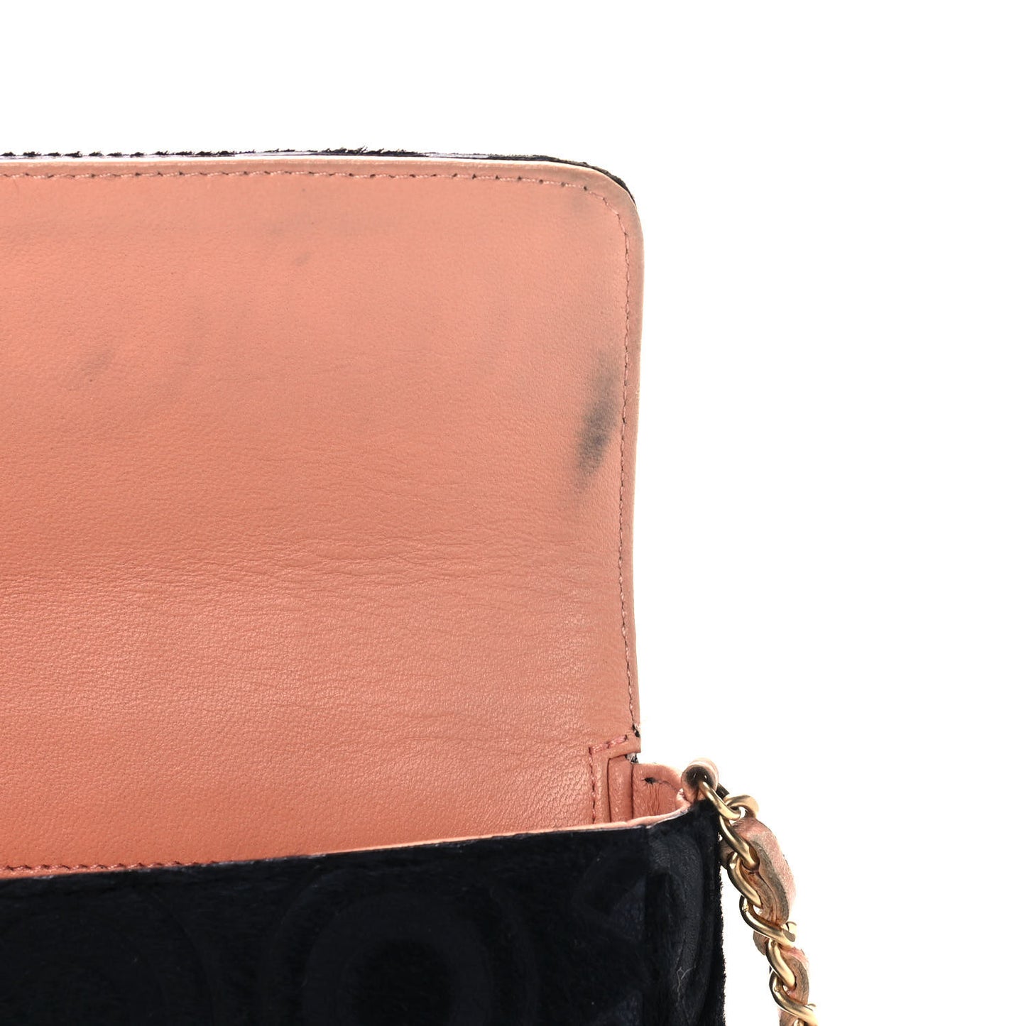 Pony Hair CocoDouble East West Flap Black Rose