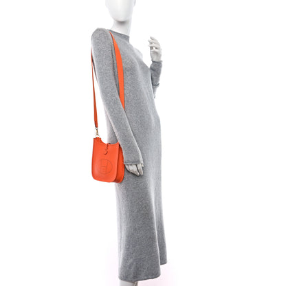 Hermes Taurillon Clemence Evelyne TPM Orange Minium 2 of 10