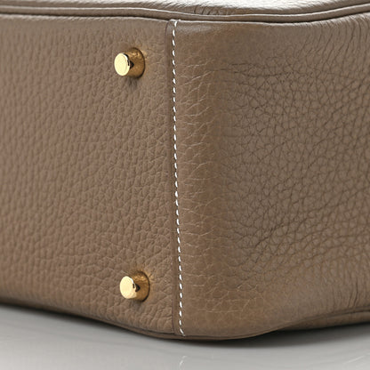 Hermes Taurillon Clemence Mini Lindy 20 Etoupe 5 of 12