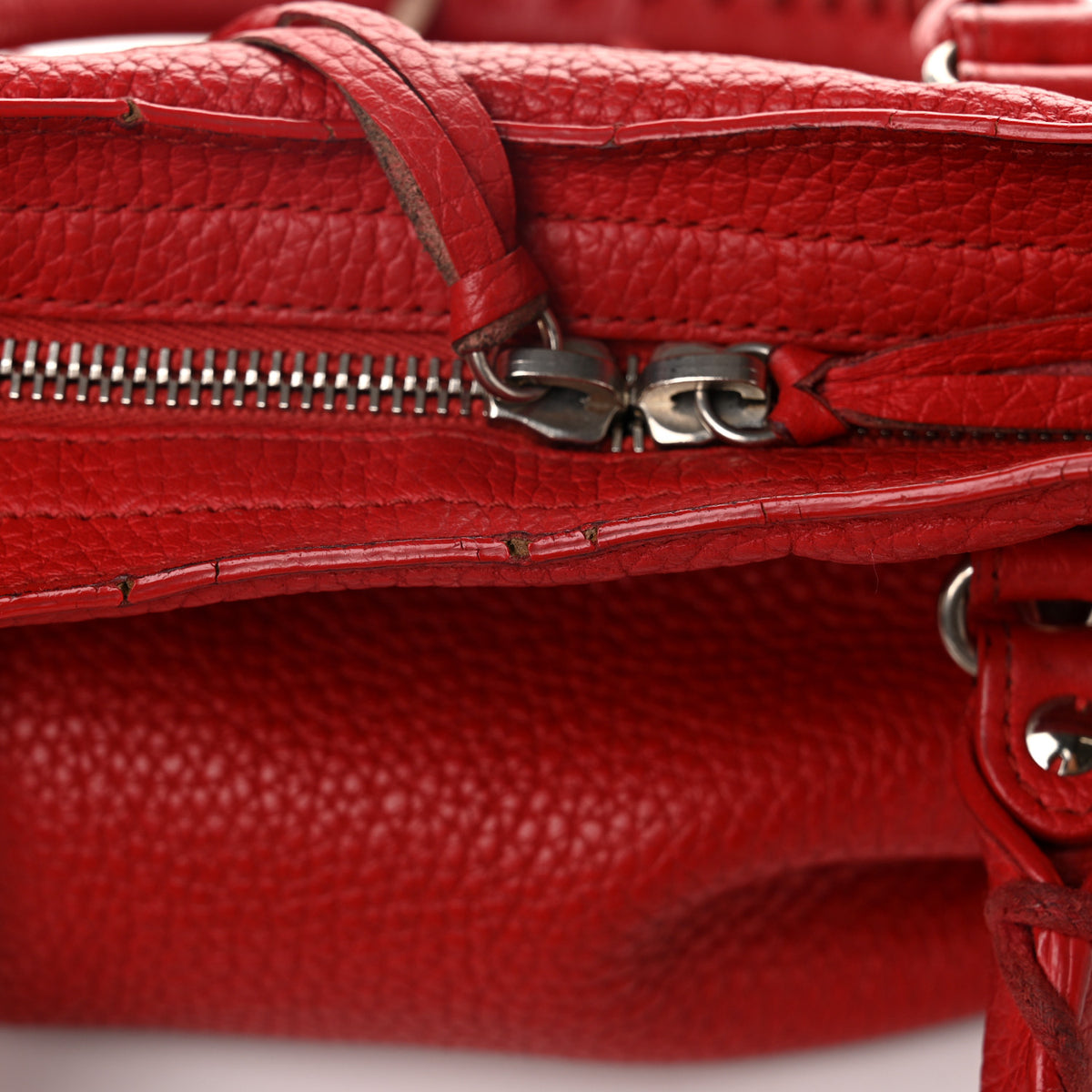 Balenciaga Vibrato Calfskin Classic Silver Hardware S City Rouge Cerise 15 of 15