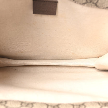 Gucci GG Supreme Monogram Web Neo Vintage Double Flap Messenger Bag Beige New Acero 5 of 10