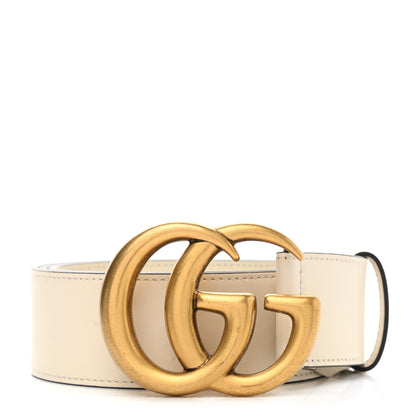 Gucci Calfskin Double G 40mm Belt 95 38 Mystic White 1 of 5