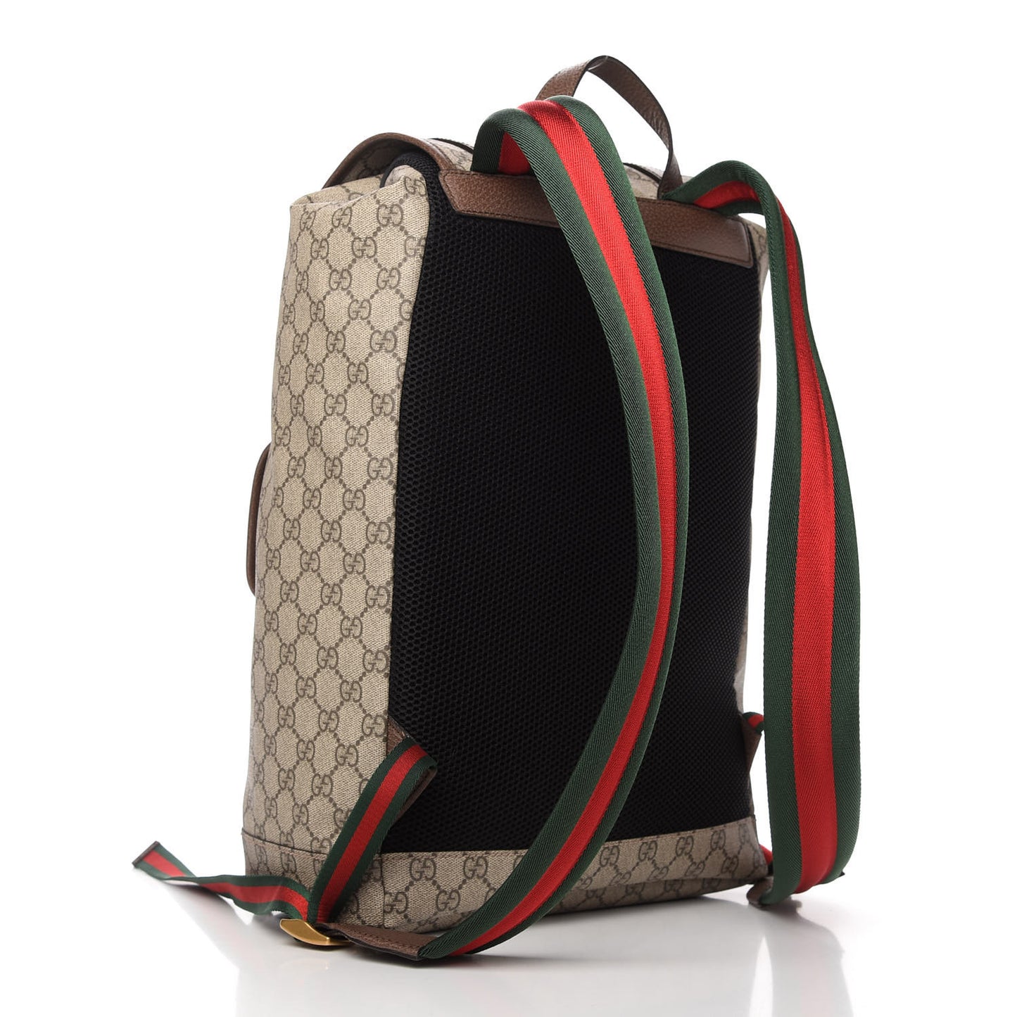 Soft GG Supreme Monogram Neo Vintage Double Buckle Backpack Beige New Acero Crop