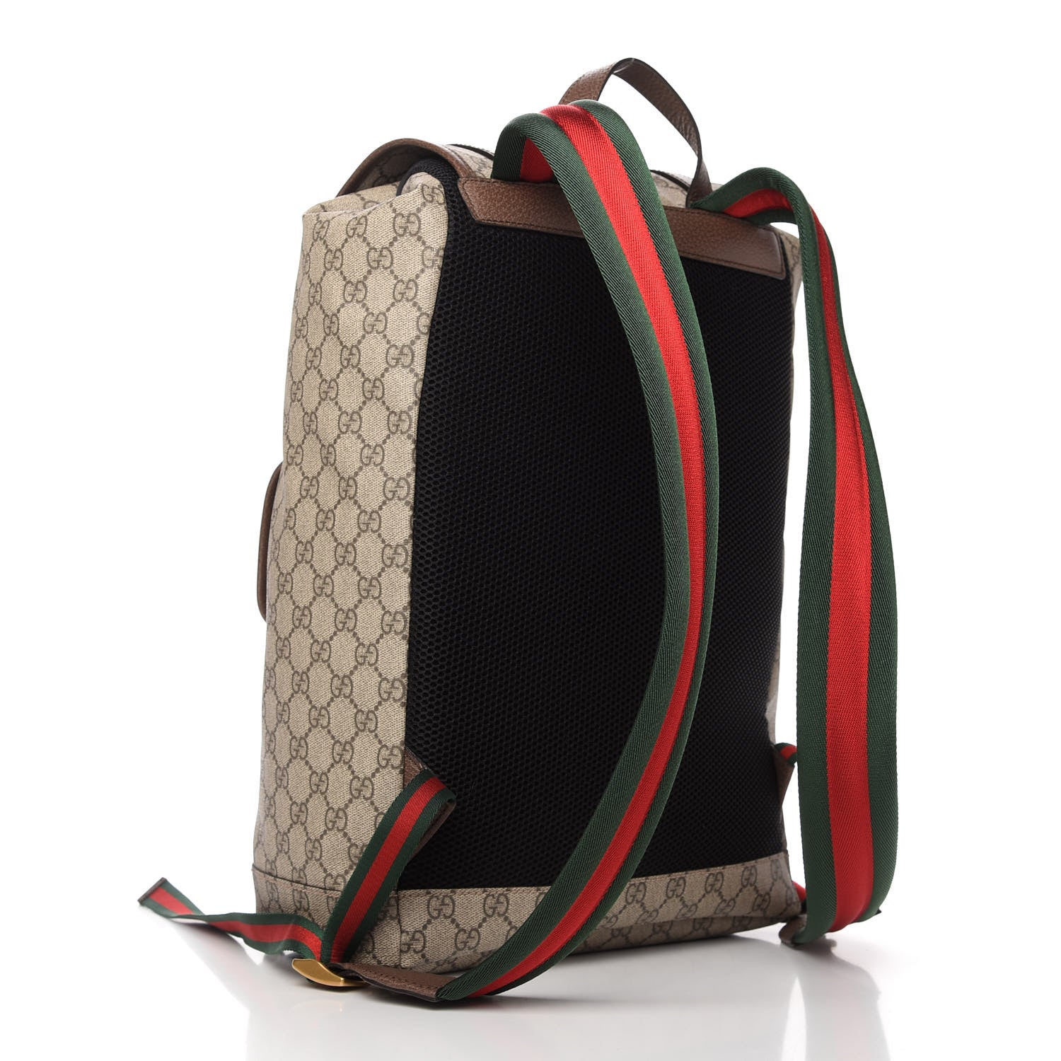 Gucci Soft GG Supreme Monogram Neo Vintage Double Buckle Backpack Beige New Acero Crop 3 of 11