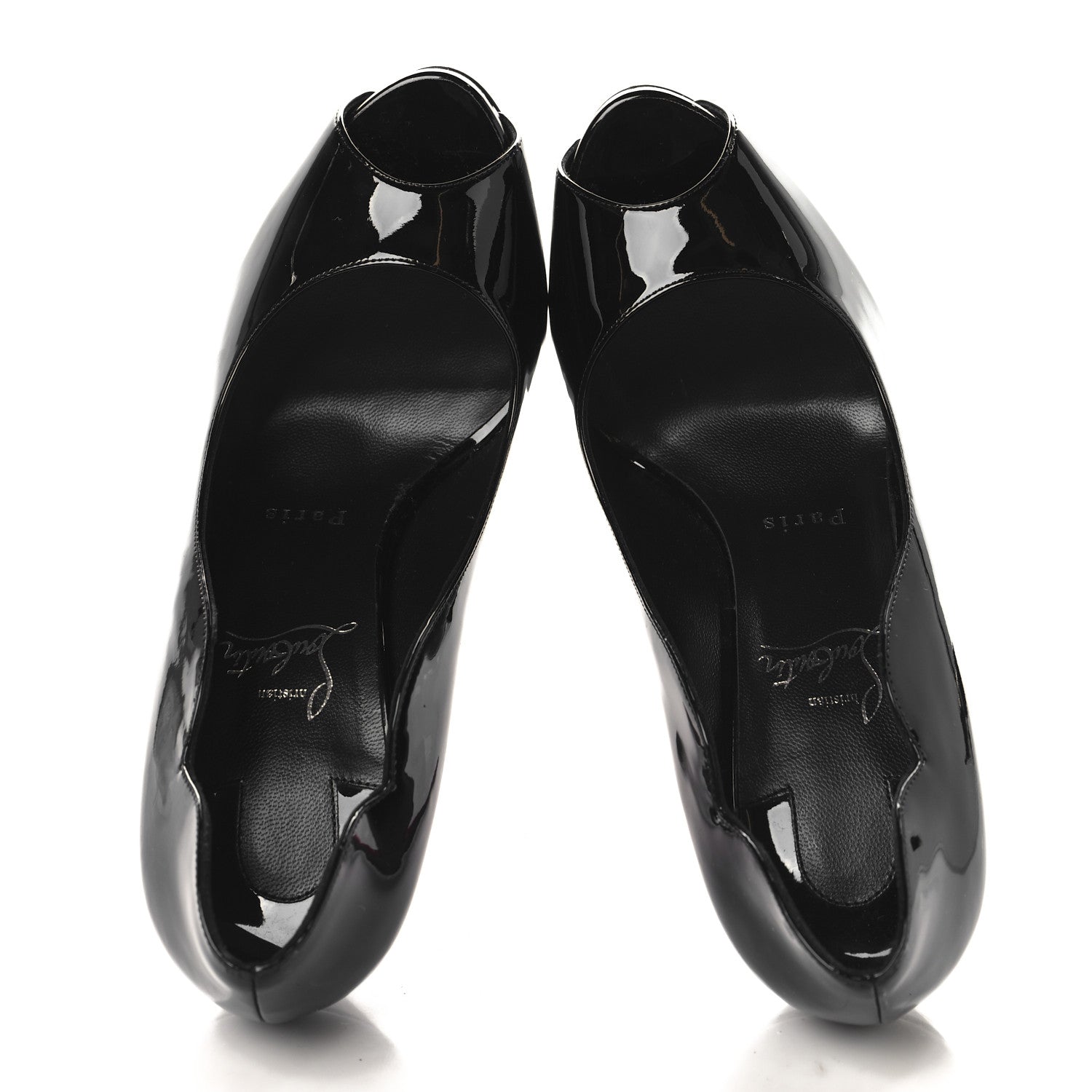 Christian Louboutin Patent Hot Chick Alta 120 Pumps 38.5 Black 2 of 8