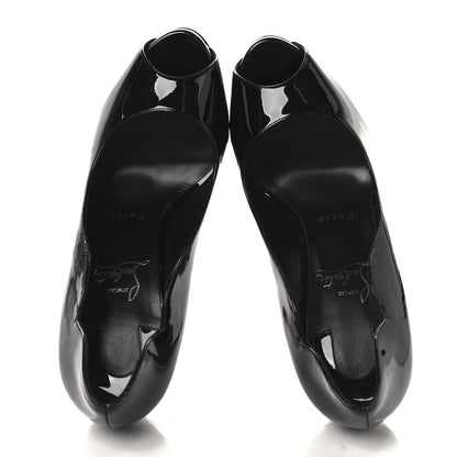 Christian Louboutin Patent Hot Chick Alta 120 Pumps 38.5 Black 2 of 8